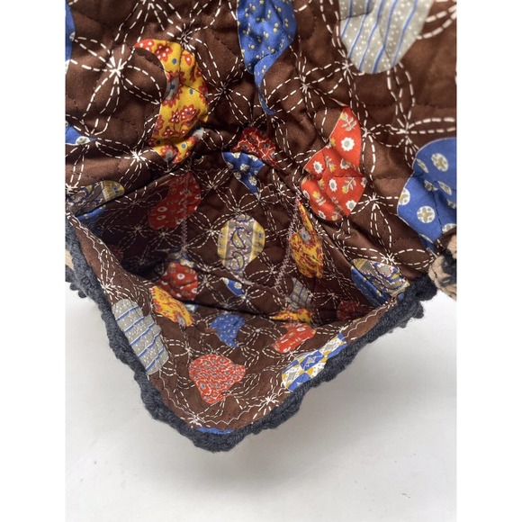 Vintage NEW Boho Acrylic Crochet Woven Hand Bag Purse Hippie Pockets Grannycore - Picture 8 of 15